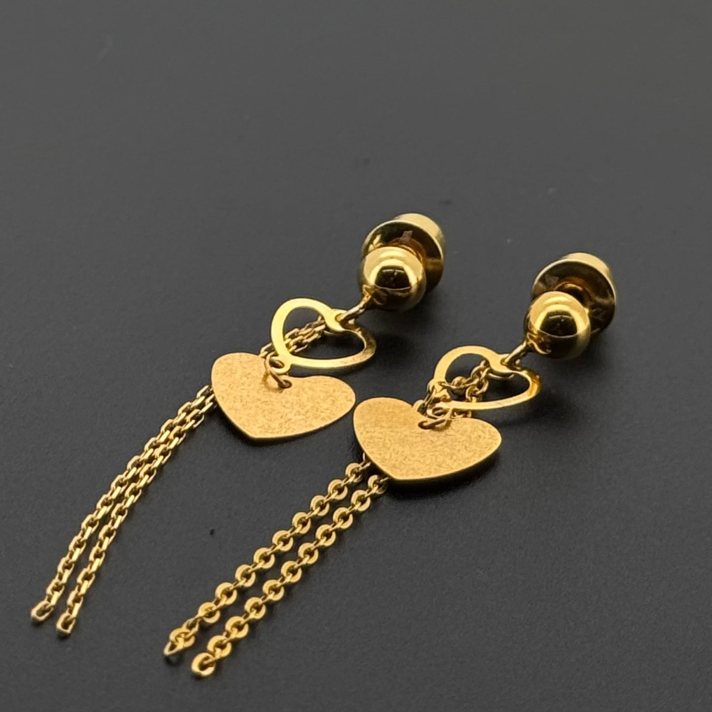 21K Solid Gold Fancy Studs ES660