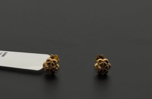 18K Solid Gold Fancy Studs ES689