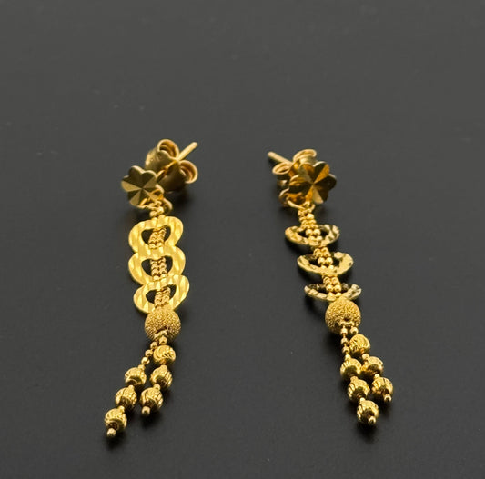 22K Solid Gold Fancy Studs ES696