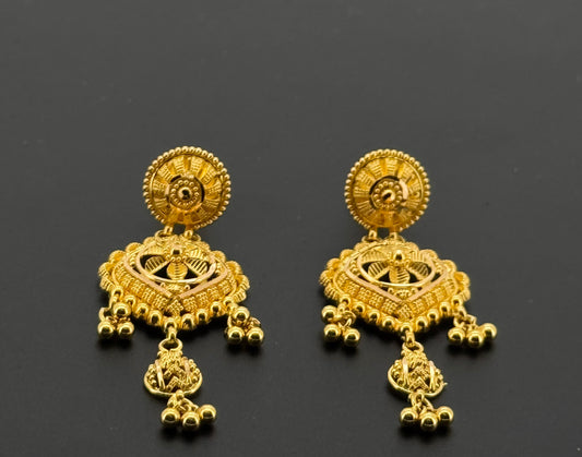 22K Solid Gold Fancy Studs ES698