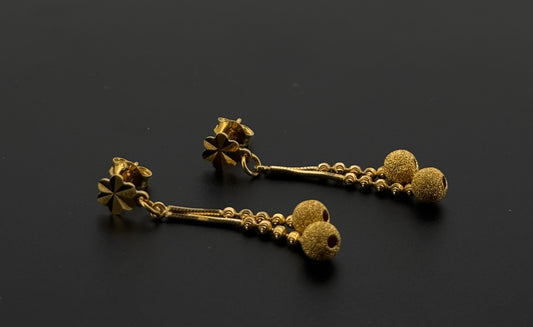 22K Solid Gold Fancy Studs ES715