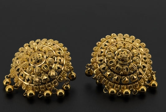 22K Solid Gold Fancy Studs ES733