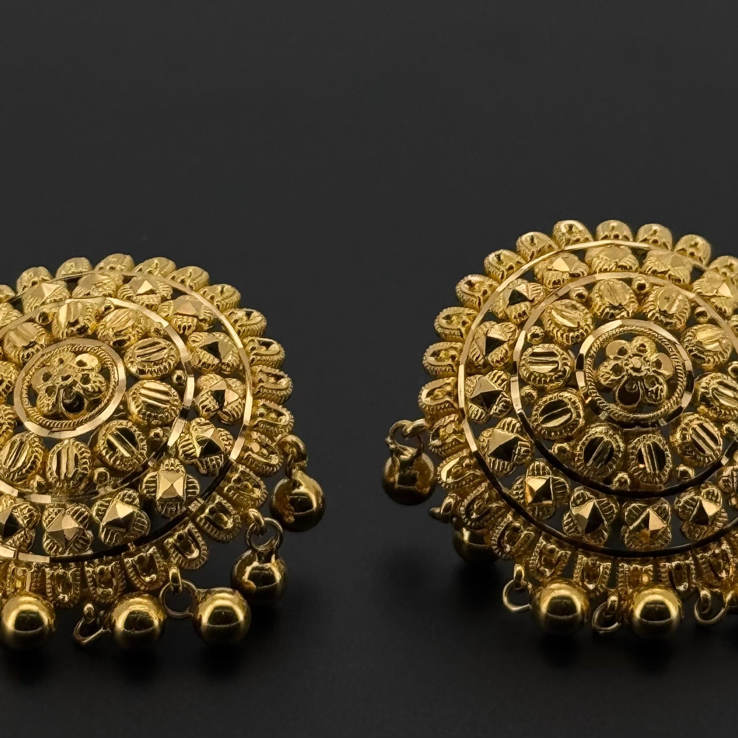 22K Solid Gold Fancy Studs ES733