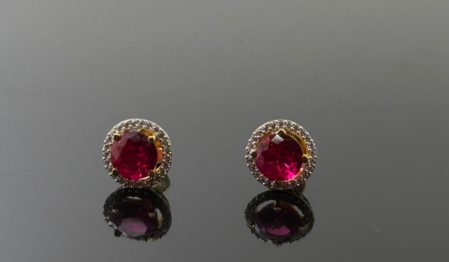 22K Solid Gold Fancy Studs ES76