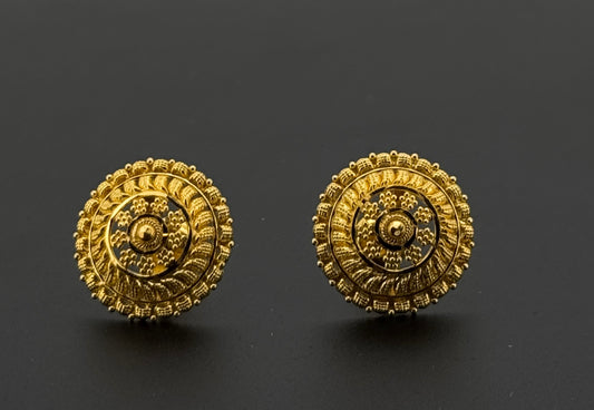 22K Solid Gold Fancy Studs ES763