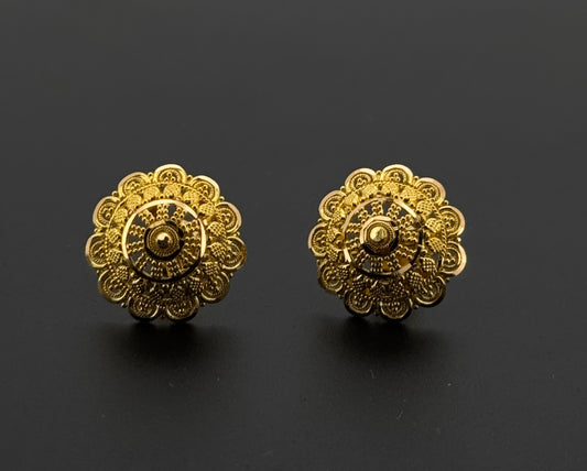 22K Solid Gold Fancy Studs ES768