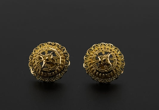 22K Solid Gold Fancy Studs ES776