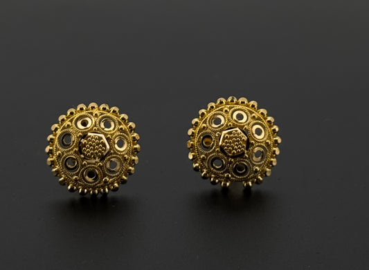 22K Solid Gold Fancy Studs ES779