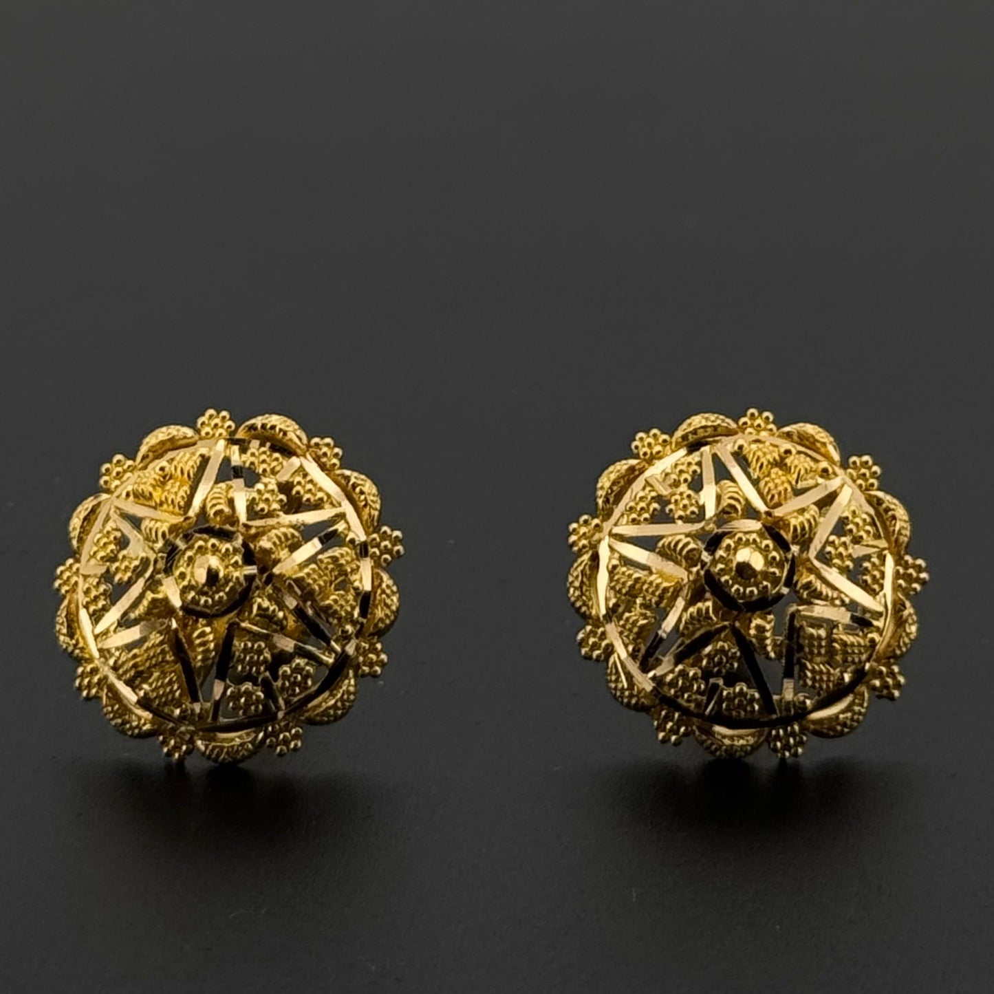 22K Solid Gold Fancy Studs ES780
