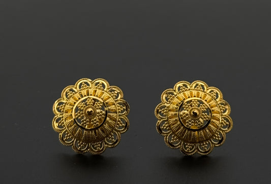 22K Solid Gold Fancy Studs ES791