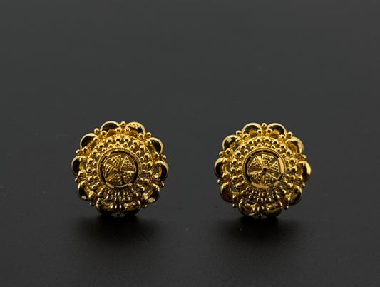 22K Solid Gold Fancy Studs ES792