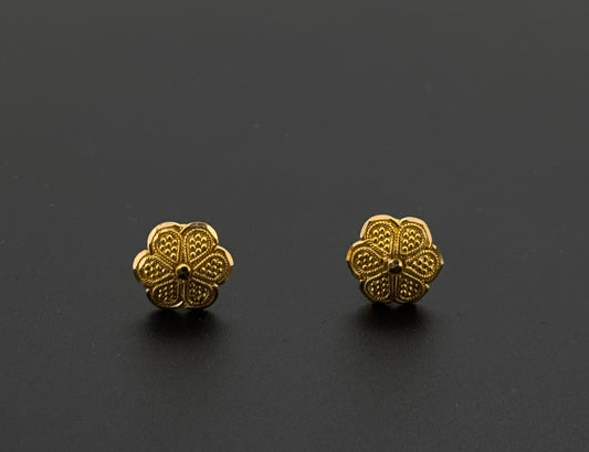 22K Solid Gold Fancy Studs ES793