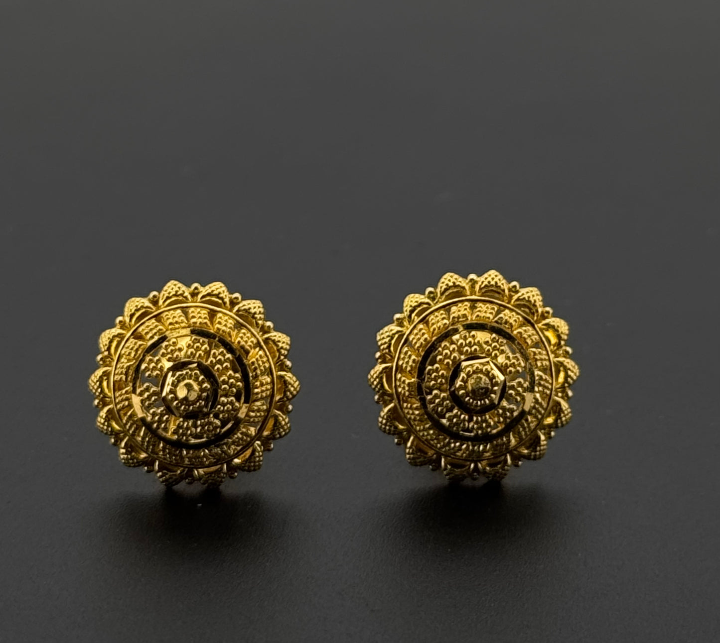 22K Solid Gold Fancy Studs ES805