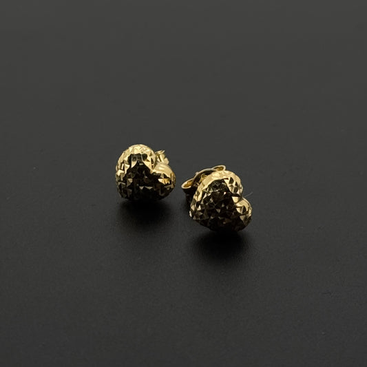 18K Solid Gold Fancy Studs ES830