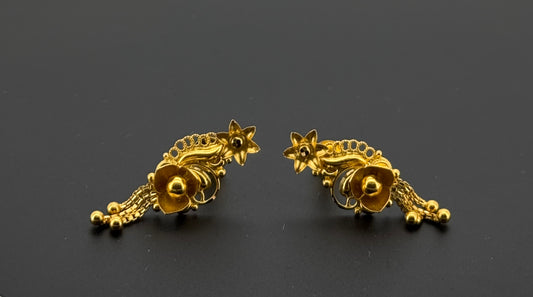 22K Solid Gold Fancy Studs ES837