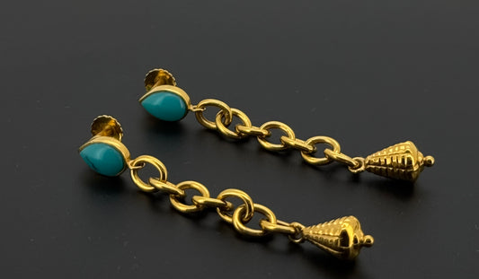 22K Solid Gold Fancy Studs ES840