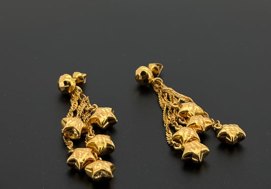 21K Solid Gold Fancy Studs ES842