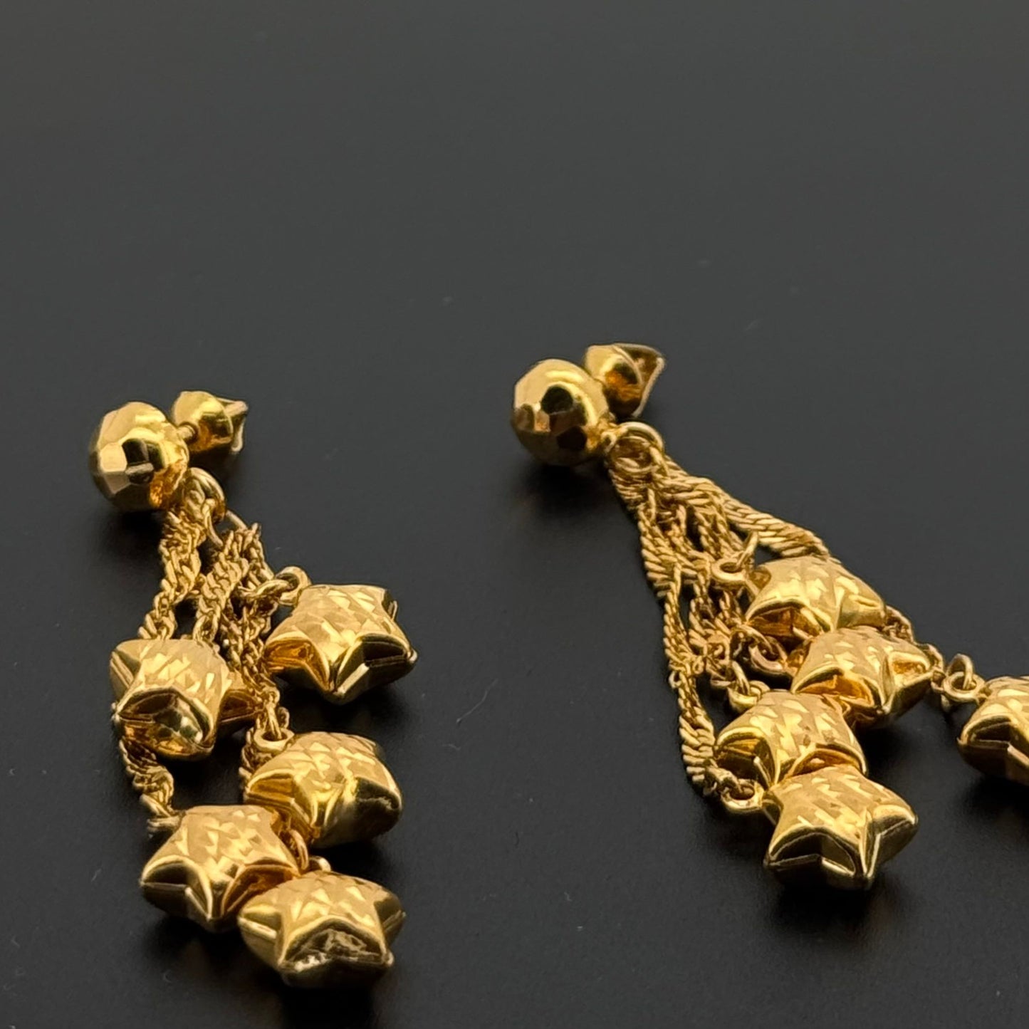 21K Solid Gold Fancy Studs ES842