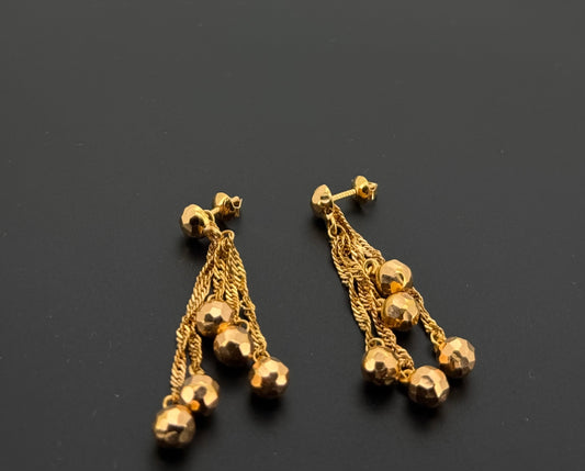 21K Solid Gold Fancy Studs ES843