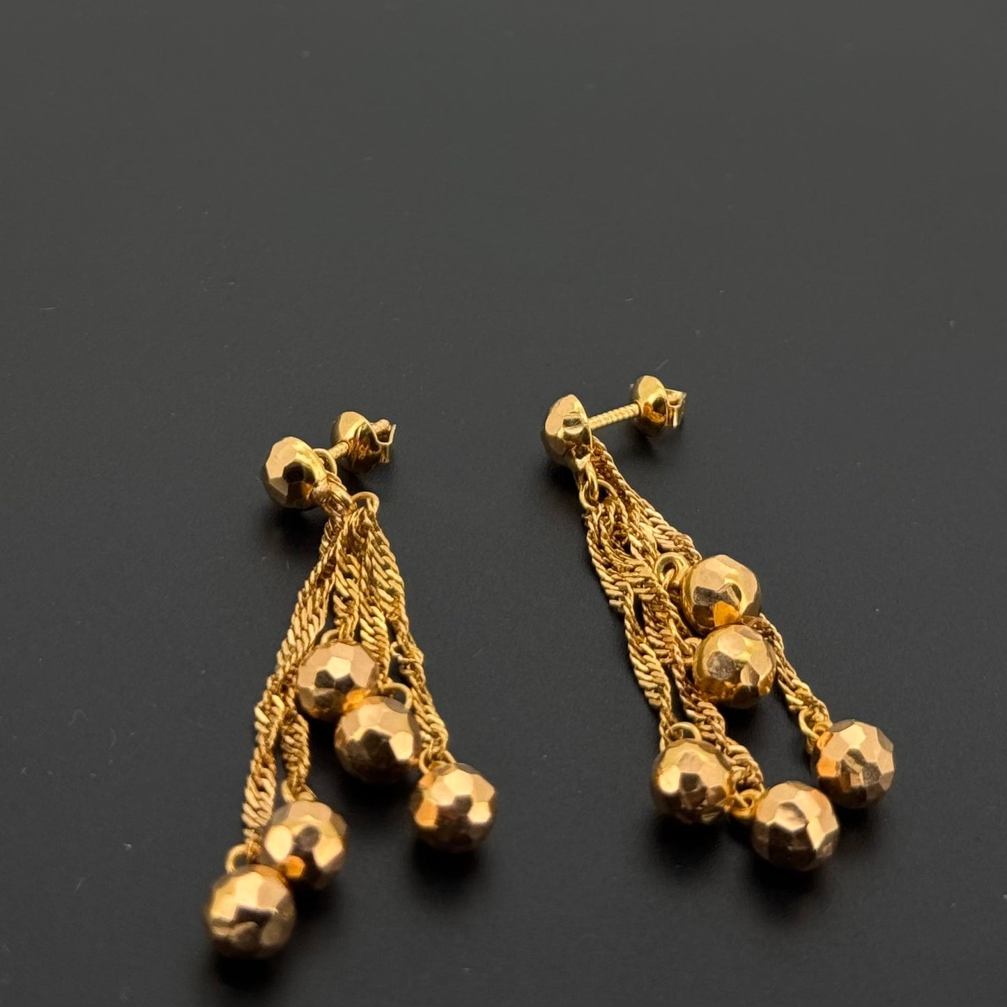21K Solid Gold Fancy Studs ES843
