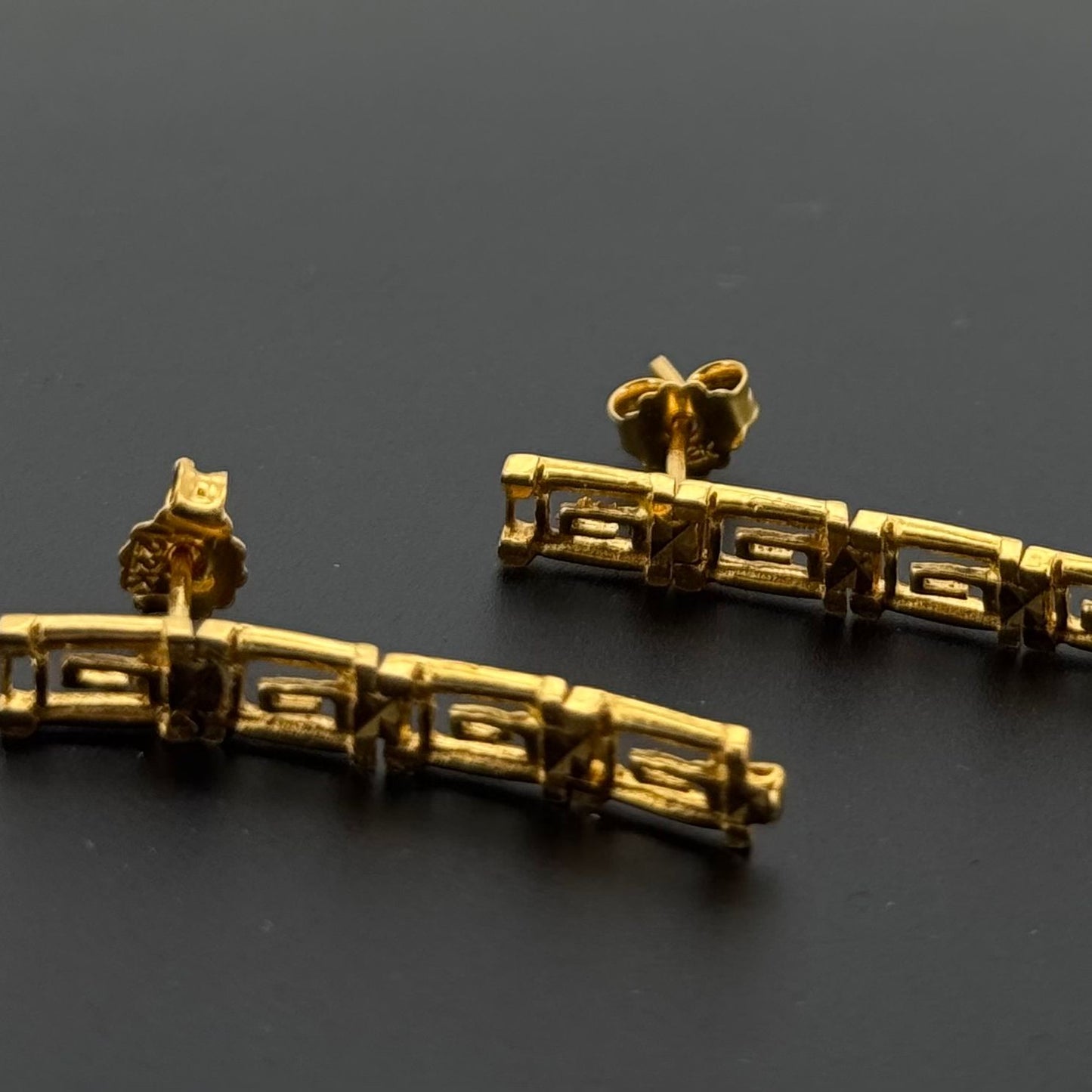 22K Solid Gold Fancy Studs ES845