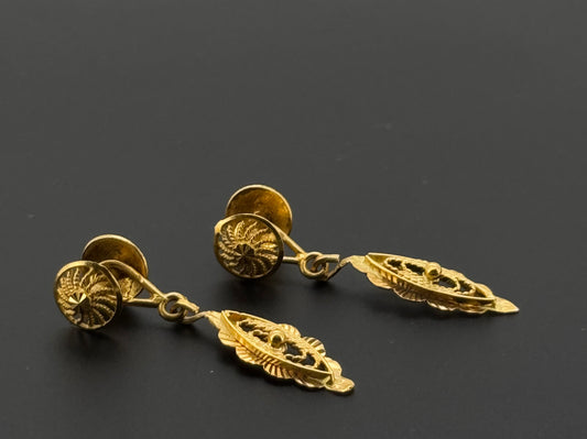 21K Solid Gold Fancy Studs ES850
