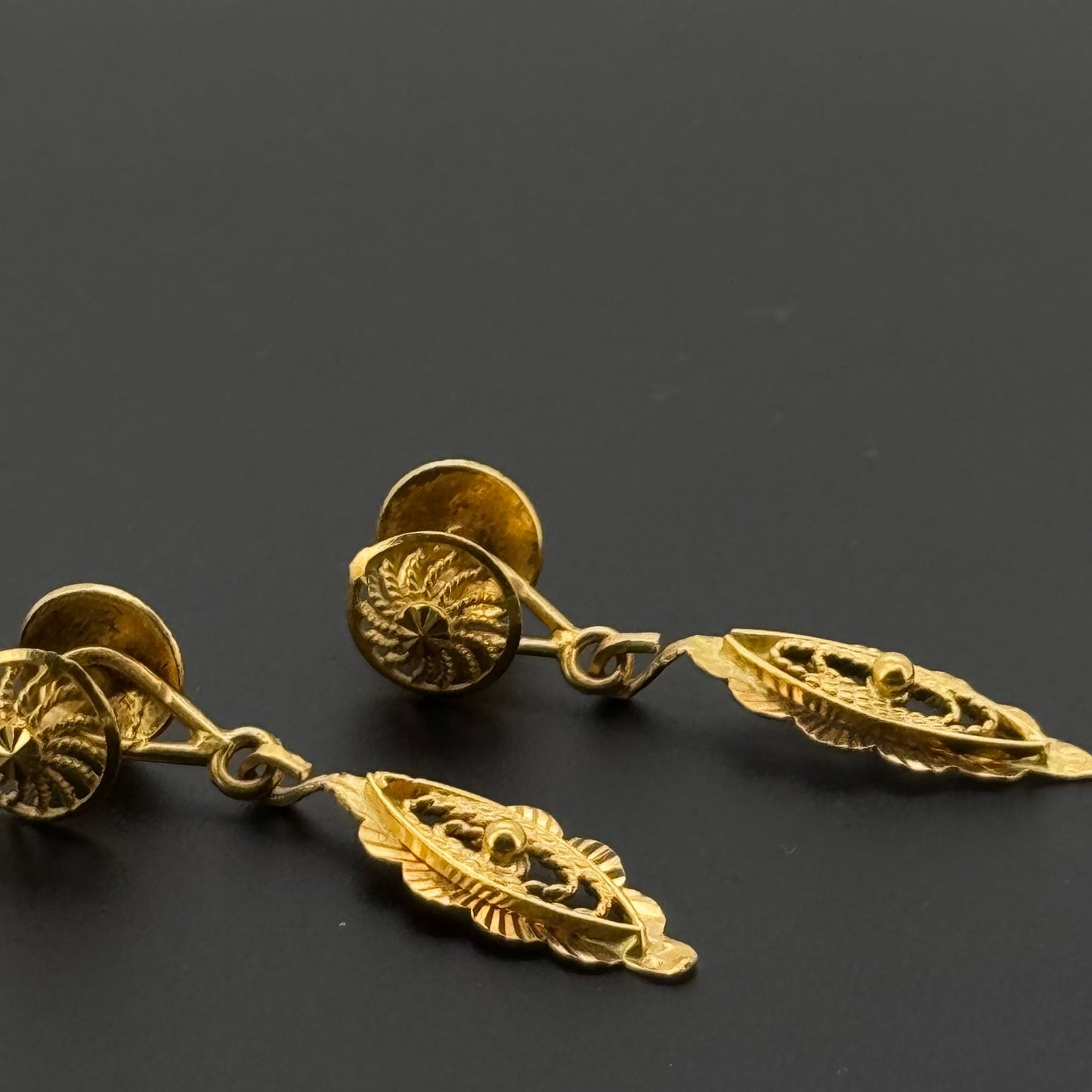 21K Solid Gold Fancy Studs ES850
