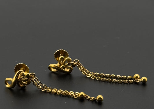 22K Solid Gold Fancy Studs ES851