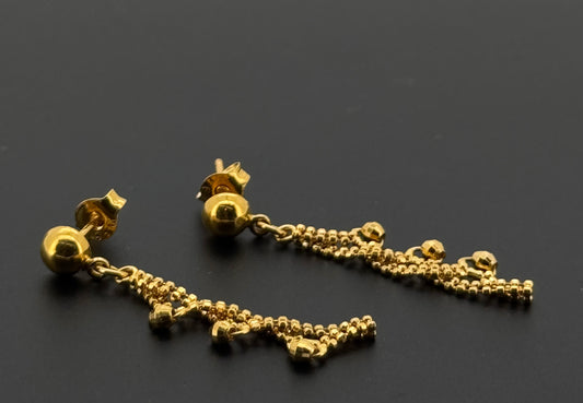 22K Solid Gold Fancy Studs ES853