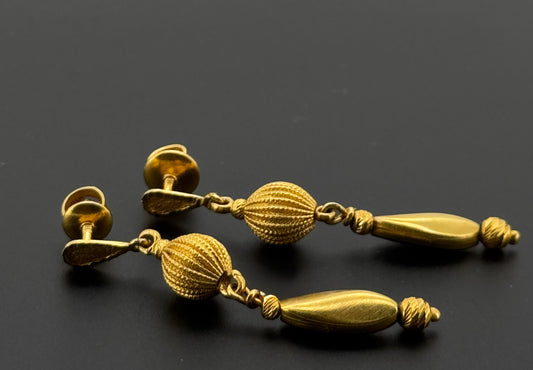 22K Solid Gold Fancy Studs ES854