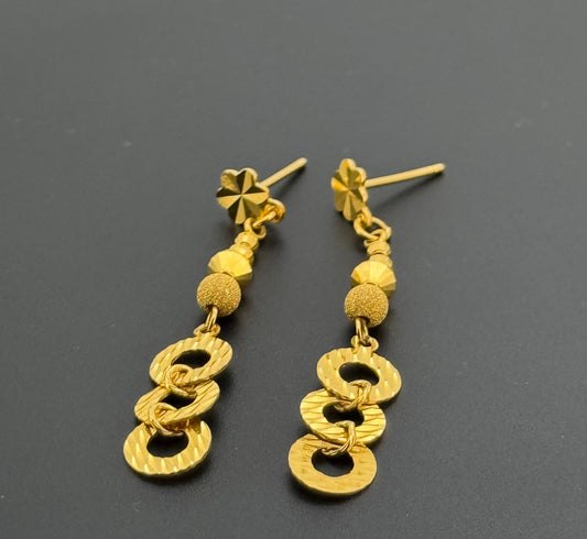 22K Solid Gold Fancy Studs ES856