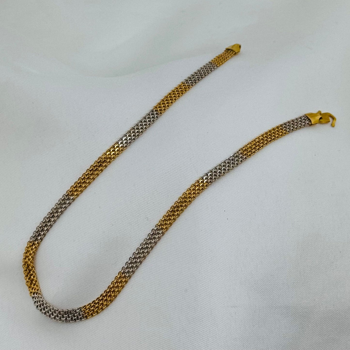 21k Solid Gold Ladies Simple Anklet GA13