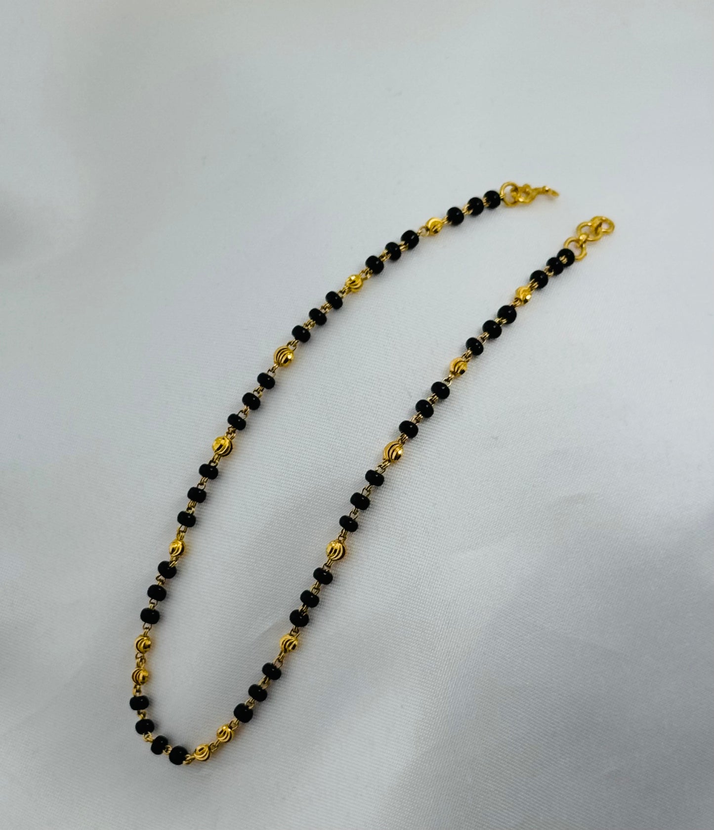 22k Solid Gold Ladies Simple Anklet GA15
