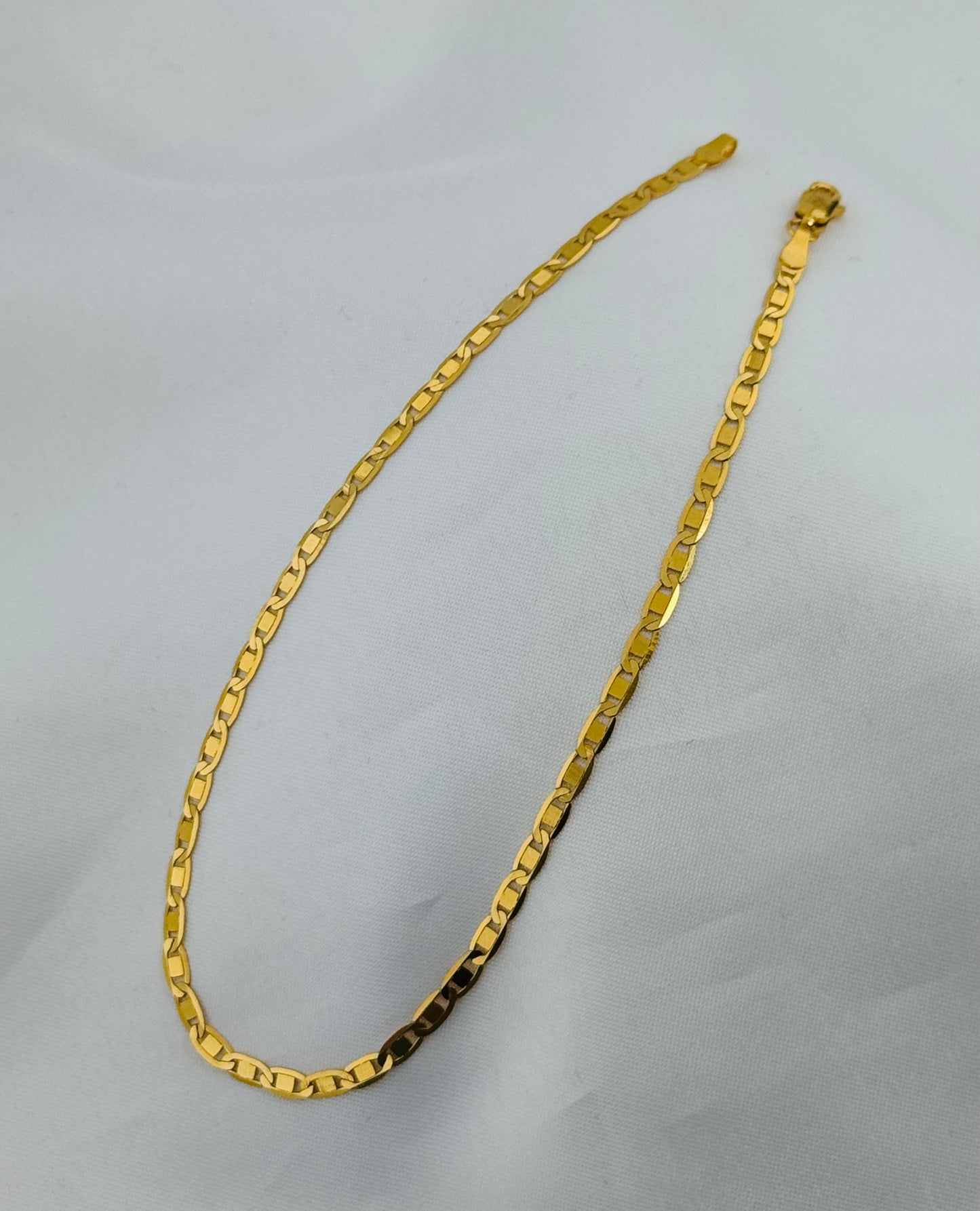 22k Solid Gold Ladies Simple Anklet GA20