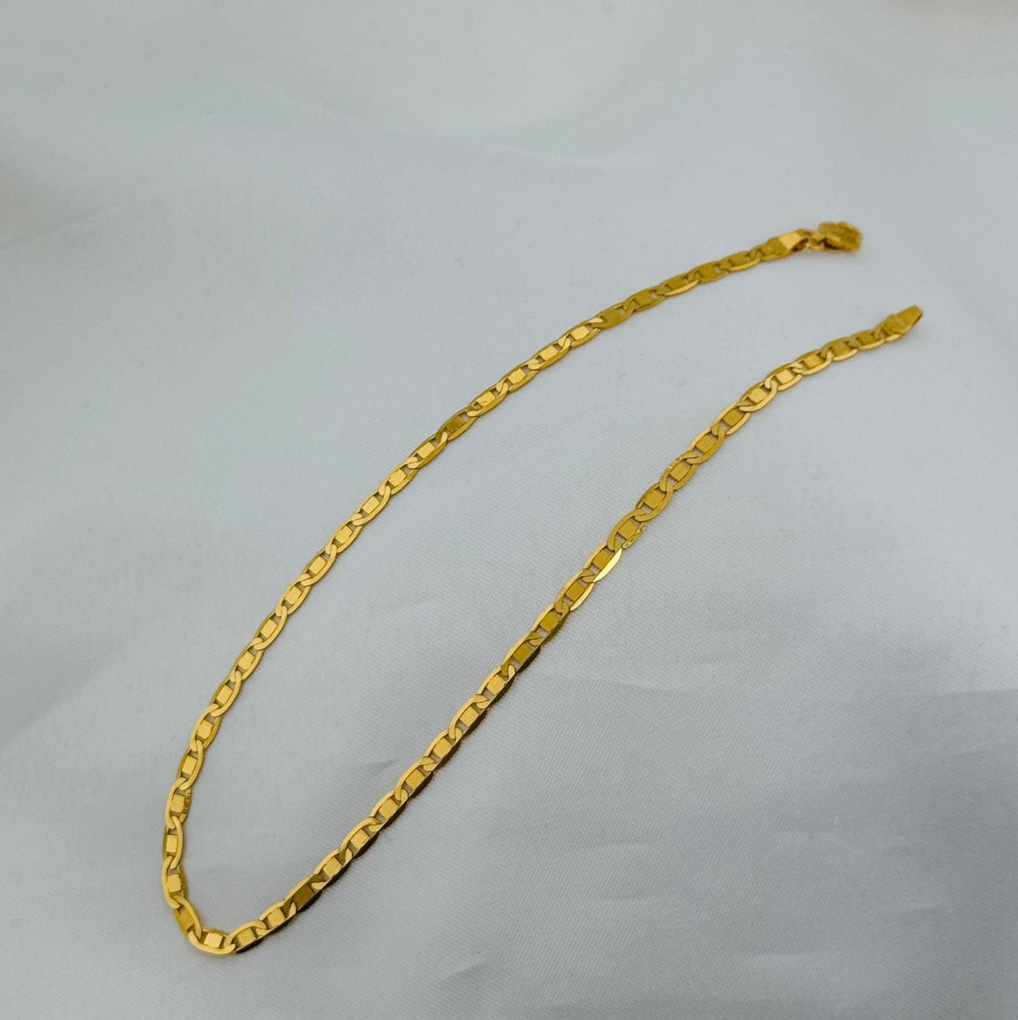 22k Solid Gold Ladies Simple Anklet GA22