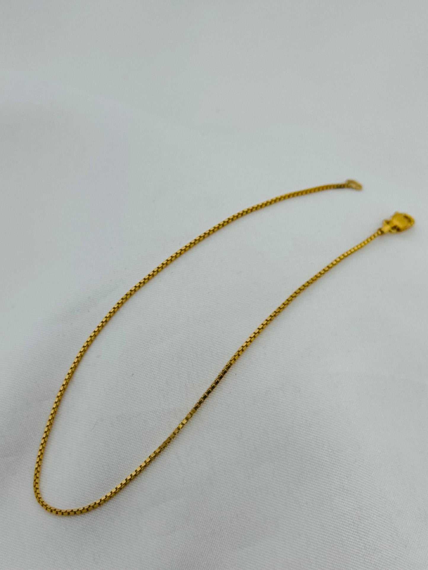 22k Solid Gold Ladies Simple Anklet GA73