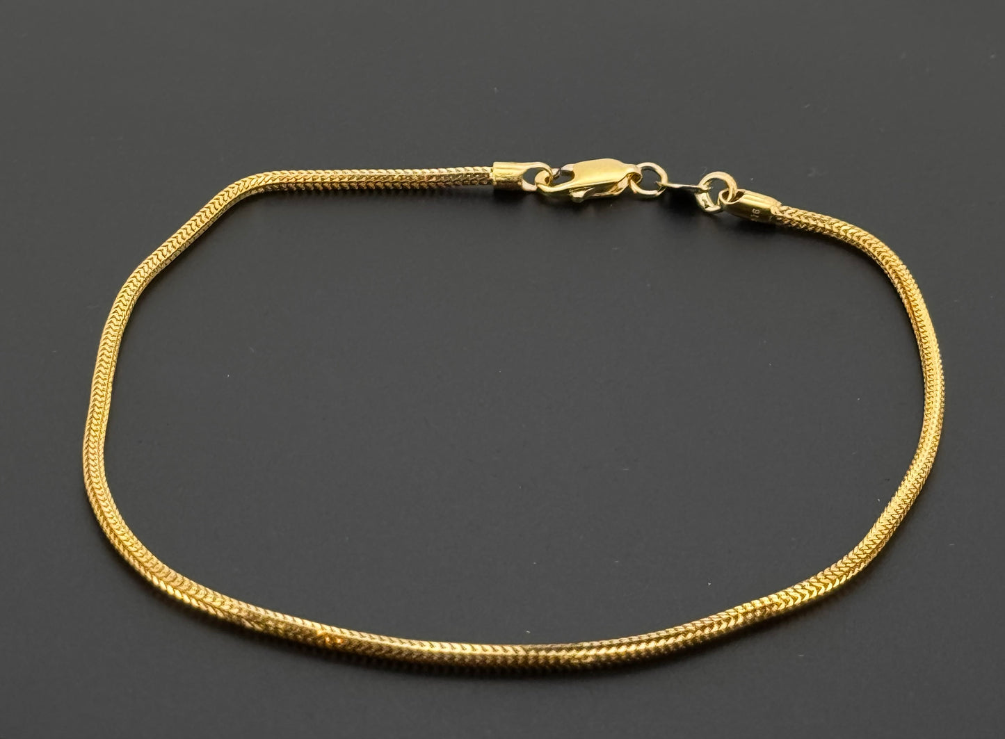 22k Solid Gold Ladies Simple Anklet GA79