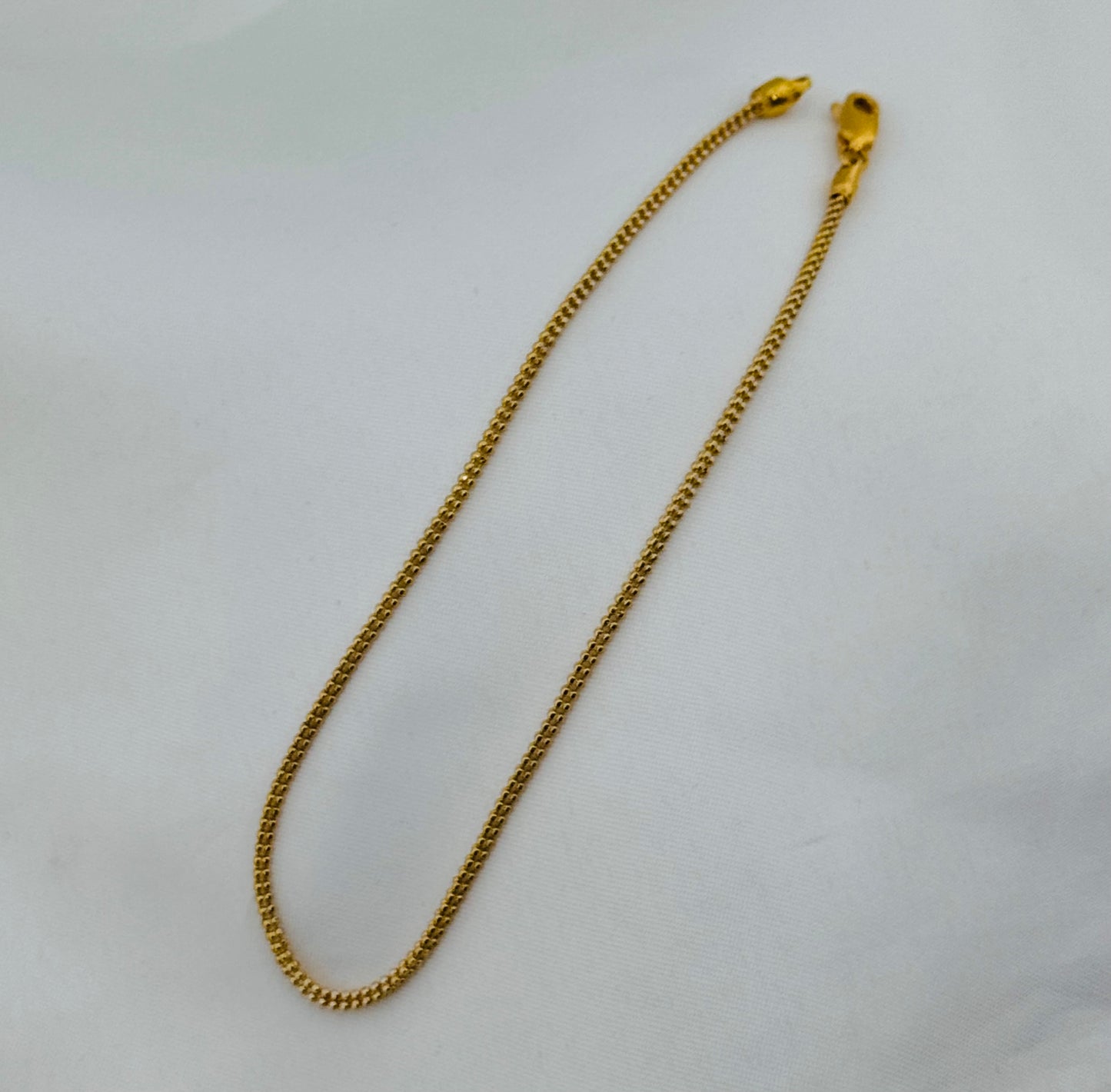 22k Solid Gold Ladies Simple anklet GA8
