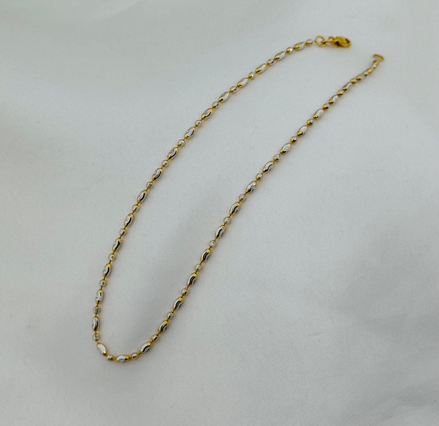 22k Solid Gold Ladies Simple Anklet GA9