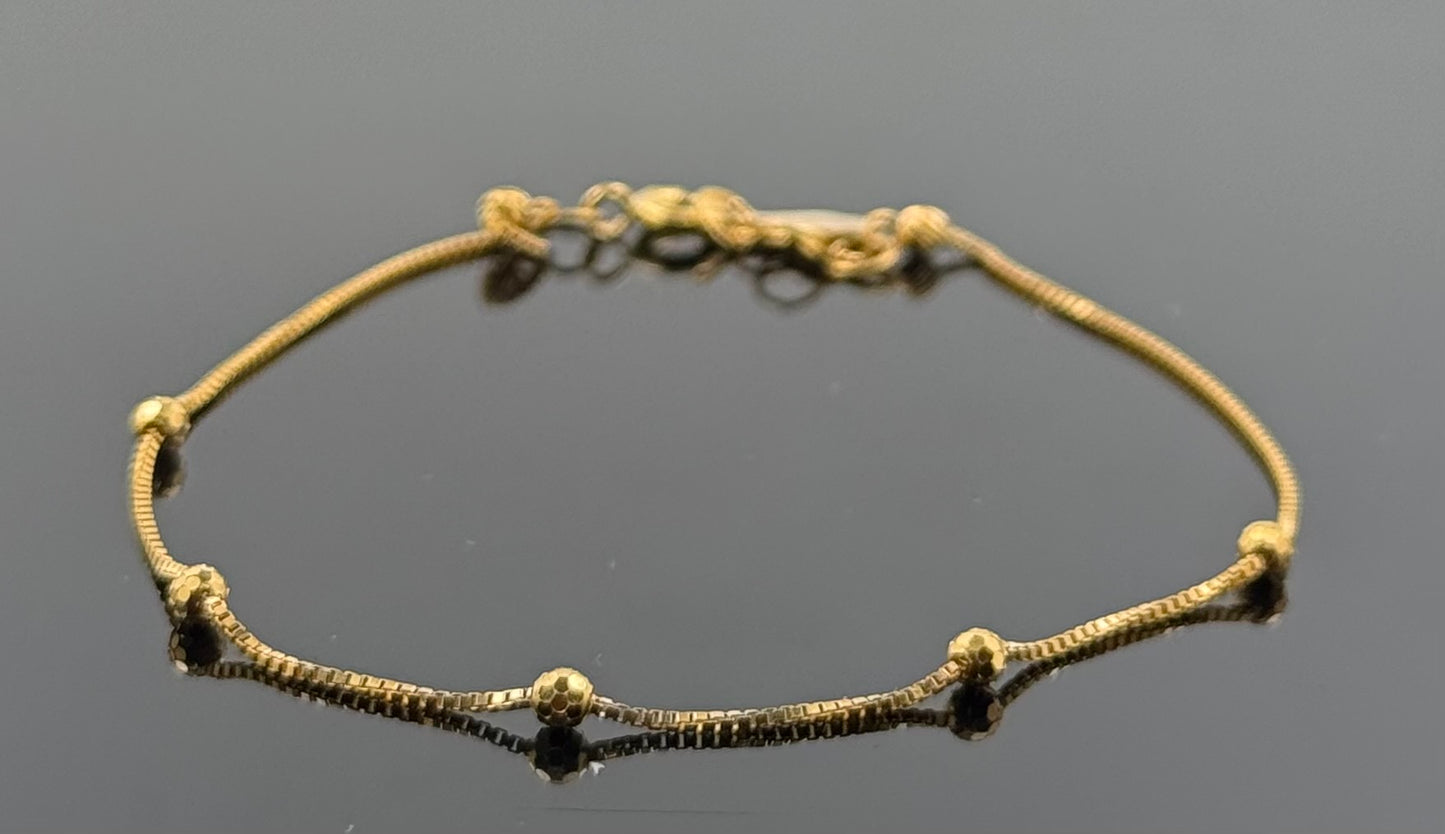 22k Solid Gold Ladies Simple Bracelet GB101