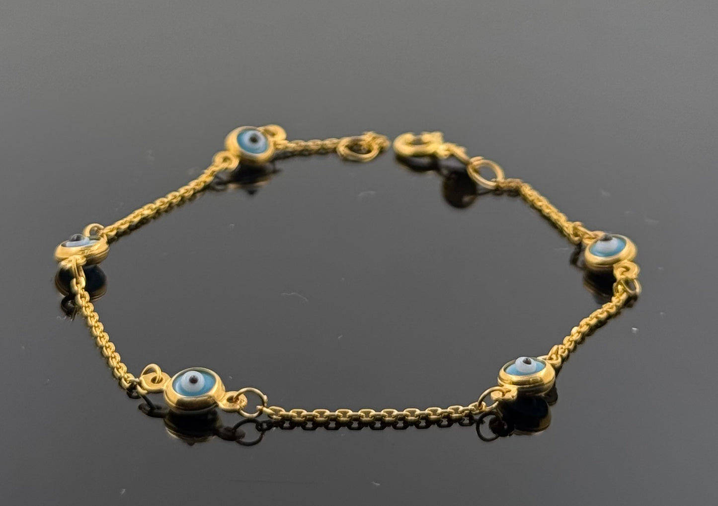 21k Solid Gold Ladies Simple Bracelet GB102