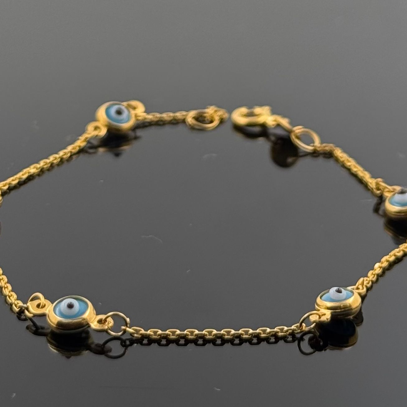 21k Solid Gold Ladies Simple Bracelet GB102