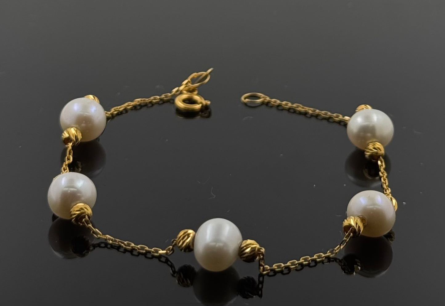 21k Solid Gold Ladies Simple Bracelet GB103