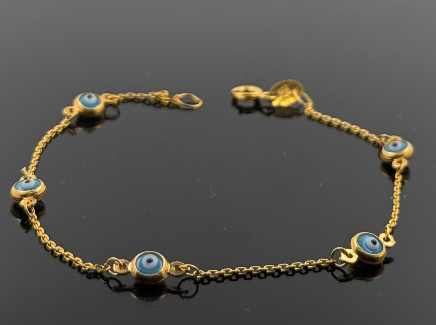 21k Solid Gold Ladies Simple Bracelet GB104