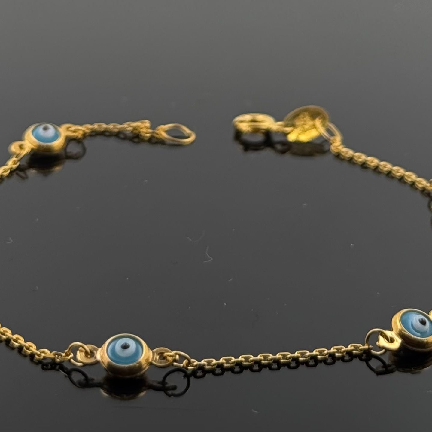 21k Solid Gold Ladies Simple Bracelet GB104