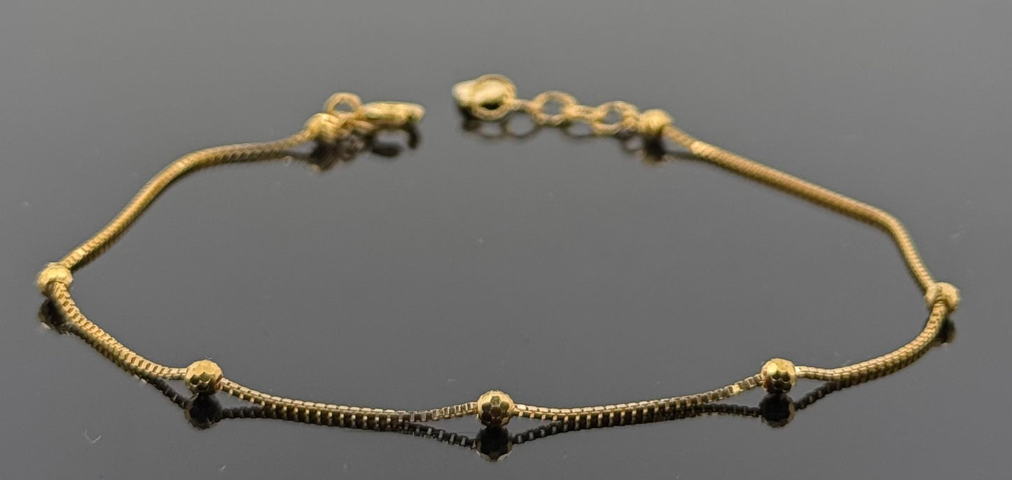 22k Solid Gold Ladies Simple Bracelet GB110