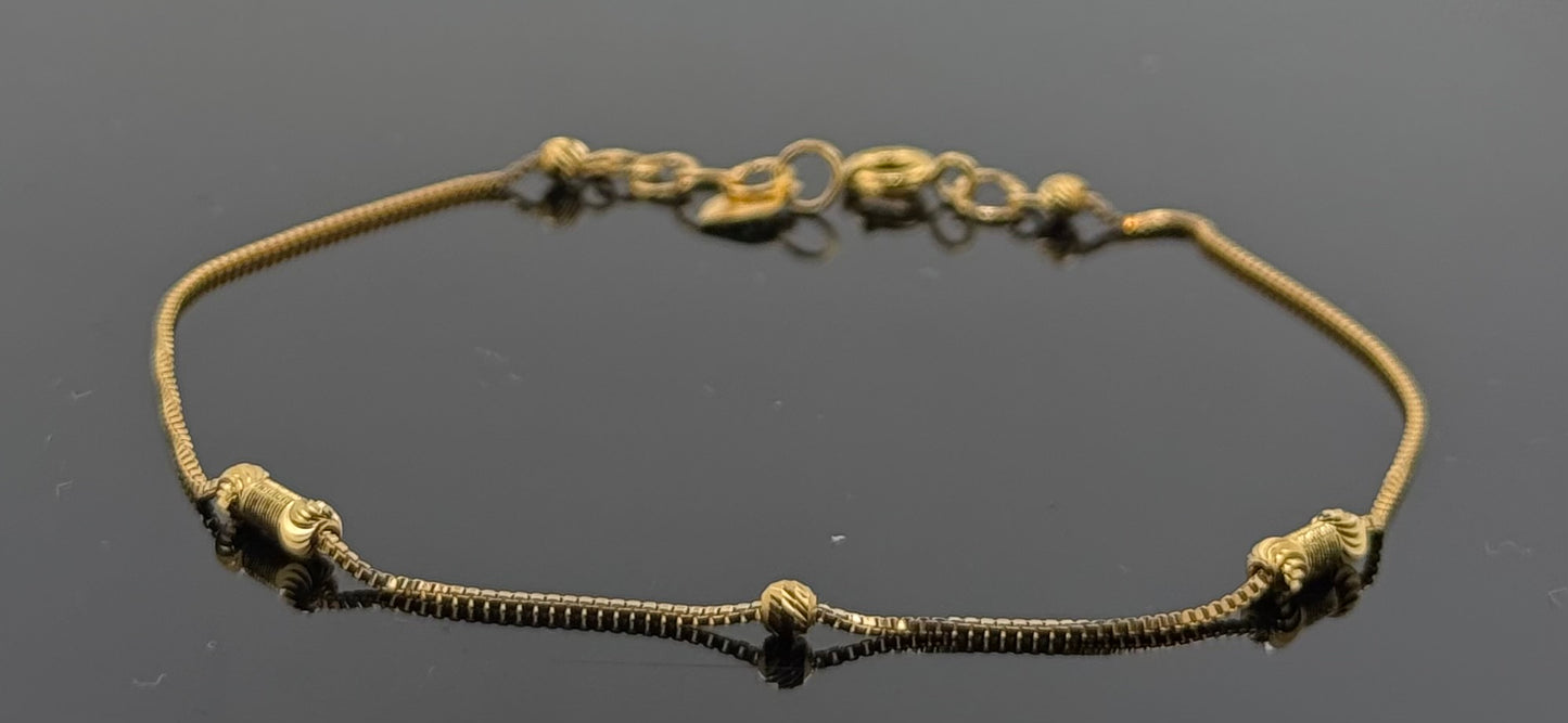 22k Solid Gold Ladies Simple Bracelet GB120