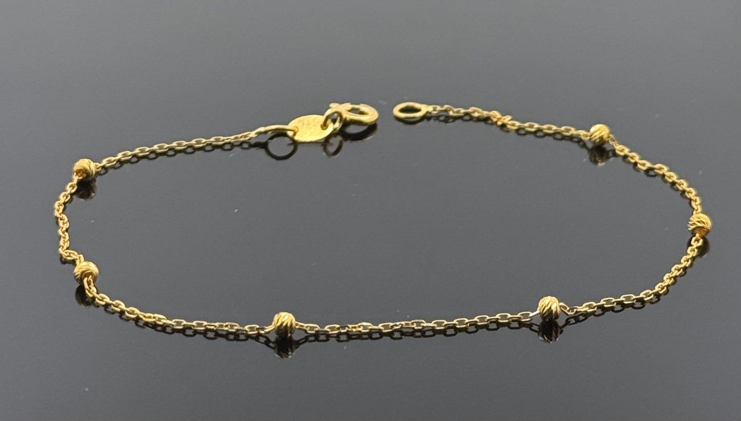 22k Solid Gold Ladies Simple Bracelet GB125