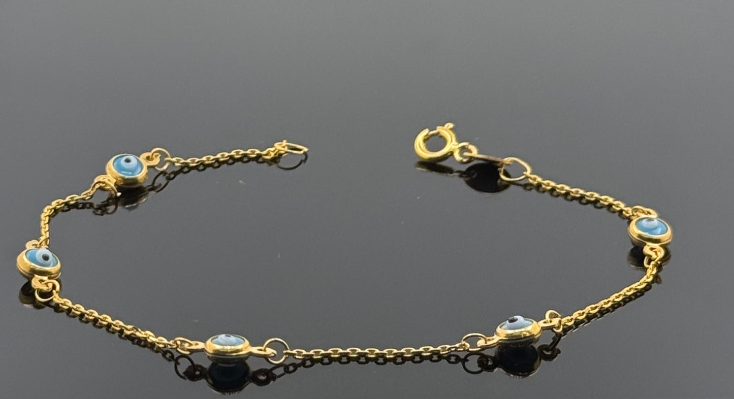 21k Solid Gold Ladies Simple Bracelet GB132