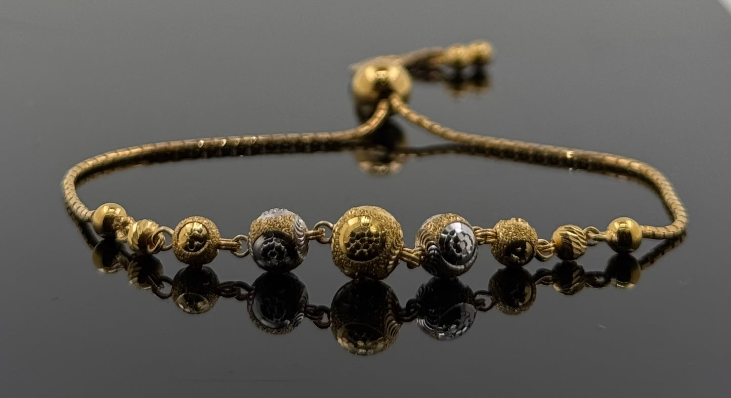 22k Solid Gold Ladies Simple Bracelet GB133